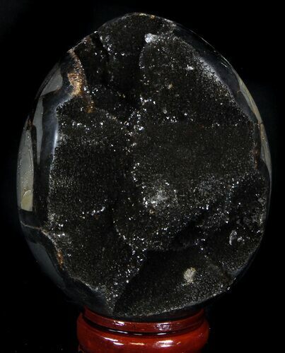 Septarian Dragon Egg Geode - Crystal Filled #37380